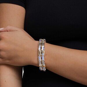 Paparazzi Jewelry Accessories - Symmetrical Statement - Yellow Bracelet - NEW!!